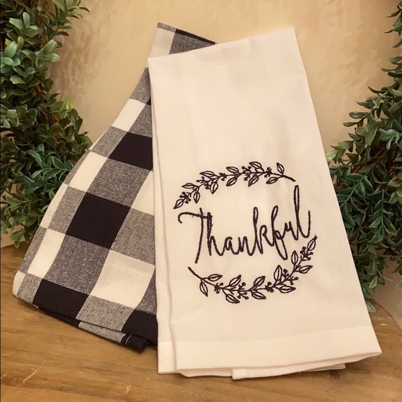 Other - Modern Farmhouse Black Buffalo Check Hand Towel